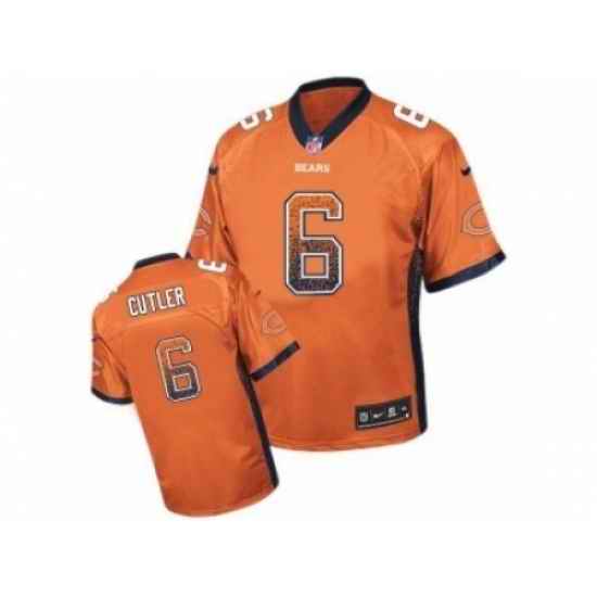 Nike Chicago Bears 6 Jay Cutler Orange Elite Drift Fashion NFL Jersey